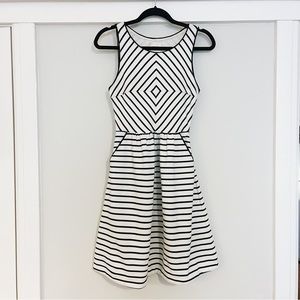 Maeve Anthropologie Mitred Retro Stripe Dress